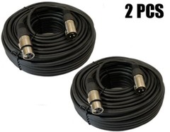 2 25Ft XLR Male to Female Shielded Powered Speaker Audio Cable Microphone Cord