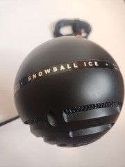 Blue Snowball iCE Black USB Podcasting Recording Microphone Stand Working EUC