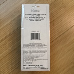 Hosa CPP-830 Set of 8, 1/4in TS Patch Cables 1ft – New, Free Shipping