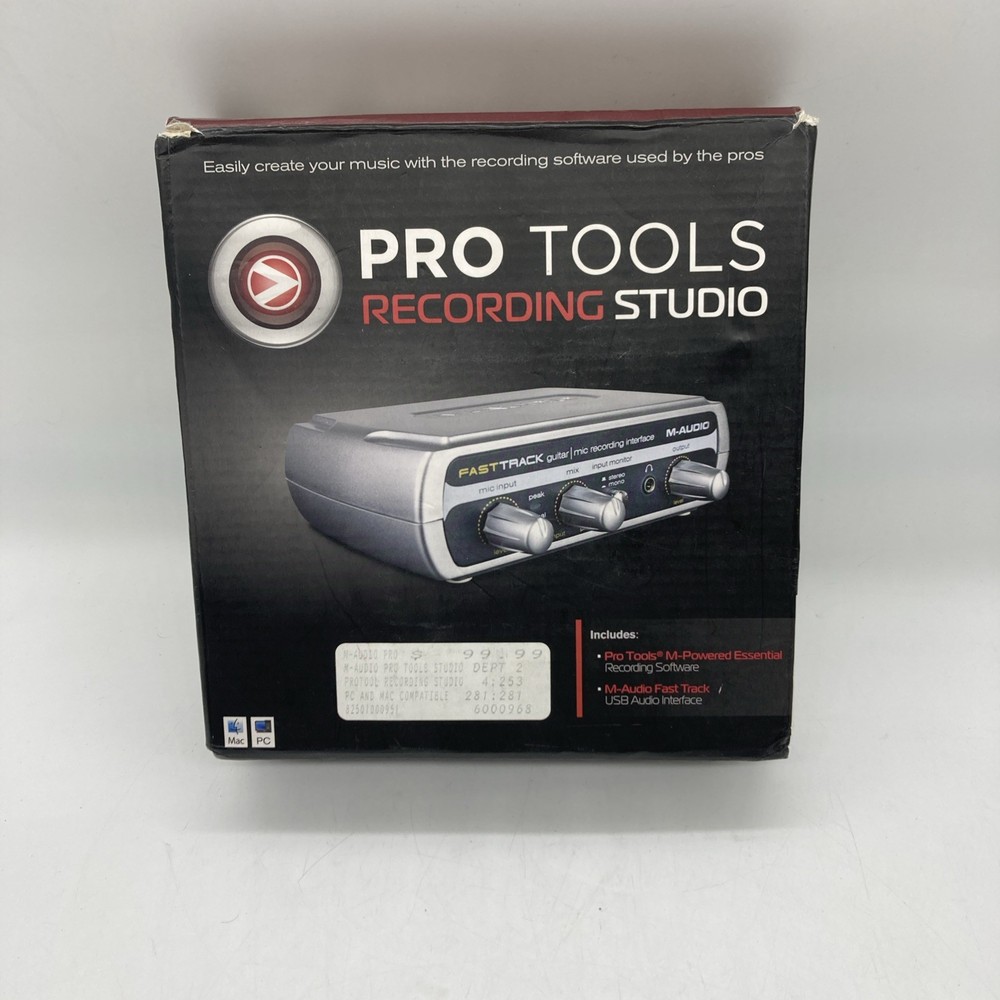 M-Audio Pro Tools Fast Track Guitar Mic Recording Interface