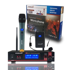 Handheld W/Headset Lavalier Lapel Microphone 4-Channel Sound Mixing USB Console