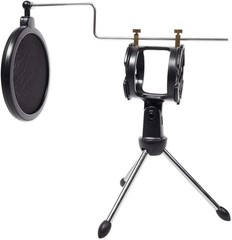 Microphone Stand, Desktop Tripod, Adjustable Shock Mount, Pop Filter