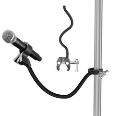 Gooseneck Microphone Stand,19.69″ Flexible Adjustable Arm Super Crab Clamp Mi…