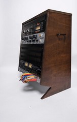 12U Studio Rack Dark Walnut with handles