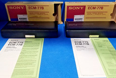 Vintage New NOS Sony ECM-77B Mic in Box Mid 1980s Lavalier Pro Broadcast Japan
