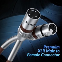 Premium 6ft XLR Mic Cable Heavy Duty 22AWG OFC Shielded 3-Pin Zinc Alloy Conn…