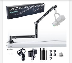 Low Profile Mic Arm, 360° Rotatable Microphone Boom Arm Mic Stand for Fifine …