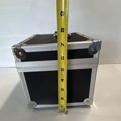 Black/Silver Aluminum Microphone Case w/ Carry Handle & Latches 11×8 in