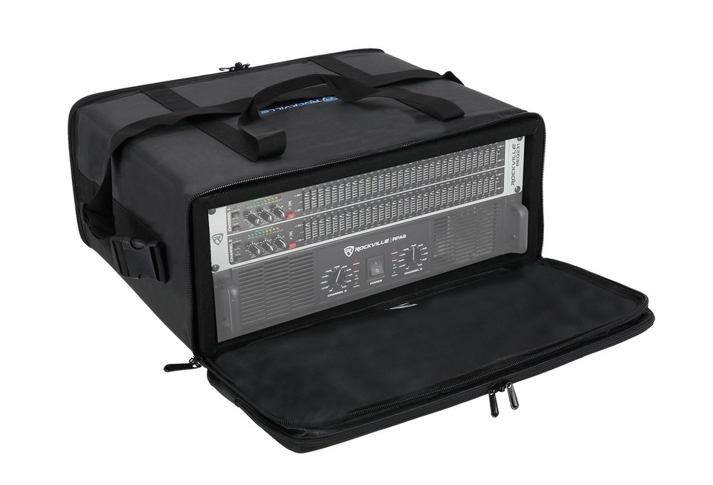 Rockville RRB45 V2 4U Rack Bag Double-Sided Case with 16″ Depth + Shoulder Strap