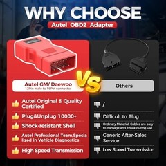 Original Daewoo & GM OBD2 to OBD1 Adapter, 2026 OBDI 12 Pin Male Socket to 16