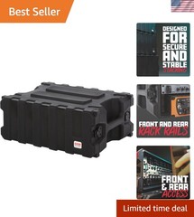 Cases Pro Series 4U Rack Case with Shallow 13″ Depth, Roto Molded