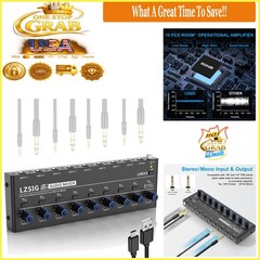8-Channel Mini Audio Mixer Stereo Line Mixer for Guitars Drums Keyboards