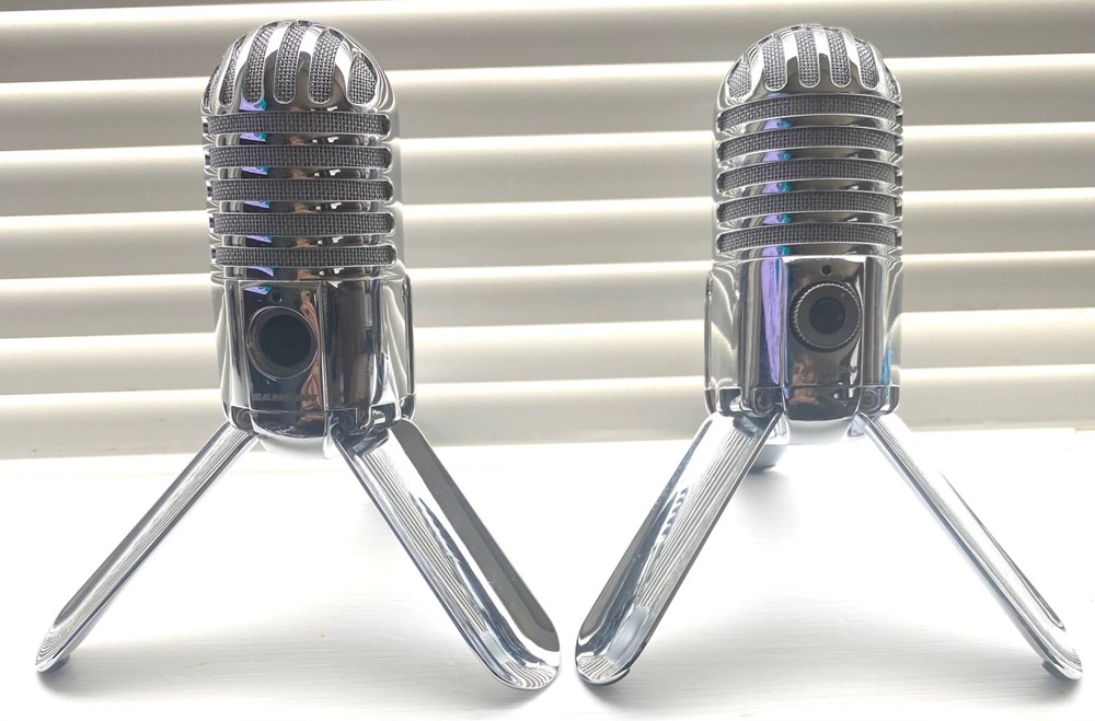 Two Samson Meteor Mic USB Studio Condenser Microphone – Silver