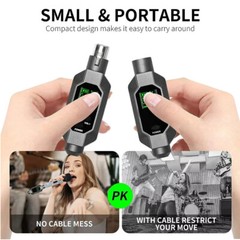 Wireless Microphone Converter XLR Transmitter System For Dynamic Microphone