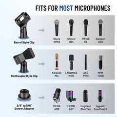 Mic Stand Floor Adjustable – Tripod Boom Arm Microphone Stand with Carrying B…