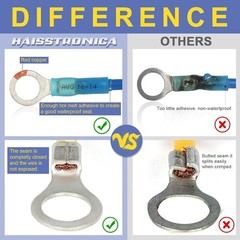 haisstronica 520PCS Marine Grade Heat Shrink Wire Red Blue Yellow