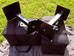 Gibson LP8 Powered Active Monitors Pair wCovers stands Flamed arch 100th Set LP-