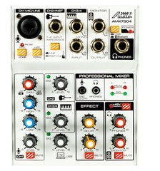 Audio2000s AMX7304 Four-Channel Audio Mixer w/USB Interface & Sound Effect-NEW