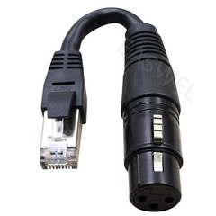 DMX Cable Adapter RJ45 to XLR 3 Pin Female cable