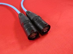 100 ft PRO Audio CAT 5e Ethernet Blue Cable w/Neutrik EtherCon RJ45 plugs.