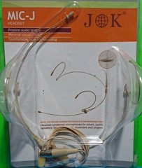 JK Global MIC-J Earhook Headset Microphone 071S Mini XLR TA4F Cable NEW