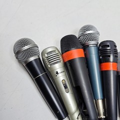 Lot of 10 Mixed Microphones – Untested, Various Models and Colors, Signs of Wear