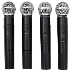 Rockville RWM4200VH VHF Wireless Quad HandHeld Microphone System w LCD Display!