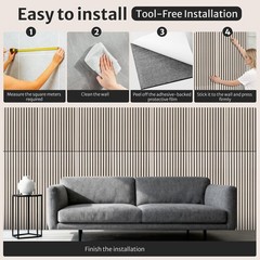 Acoustic Panels 4 Pack 45×21″ Soundproof Foam Panels w/ Self-Adhesive for Home