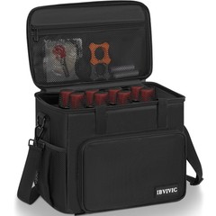 8 Slots Wireless Microphone Case with Foam, 1680D Heavy Duty Oxford Fabric Mi…