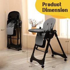 Baby High Chair | 6-in-1 Rocking Toddler Chair & Travel High Chair for Toddlers