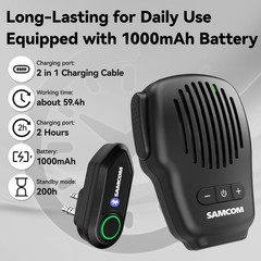 SAMCOM Wireless PTT Mic Bluetooth Speaker IP67 1Pck