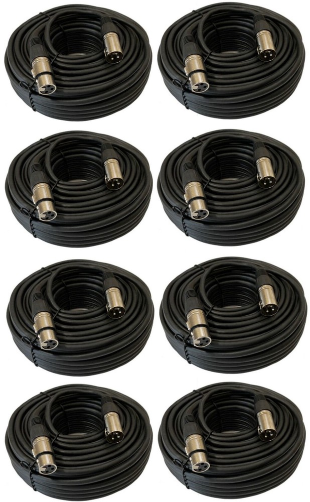 8 Pack 50FT XLR Premium 3Pin Male to Female Mic Microphone Extension Audio Cable