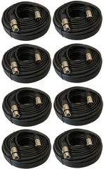 8 Pack 50FT XLR Premium 3Pin Male to Female Mic Microphone Extension Audio Cable