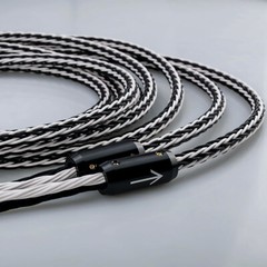8N OCC Copper 8AG HiFi Audio Speaker Wire Cable with Banana Y U Spade Plug