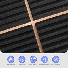 80 Pack Sound Proof Foam Panels for Studio Recording and Home Acoustic Treatment