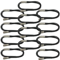12 pack 3ft foot feet XLR pin male to female shielded audio mic microphone cable