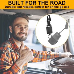 2Pack Retractable Steel Rope Mic Hanger Holder Microphone Car Mount Lanyard
