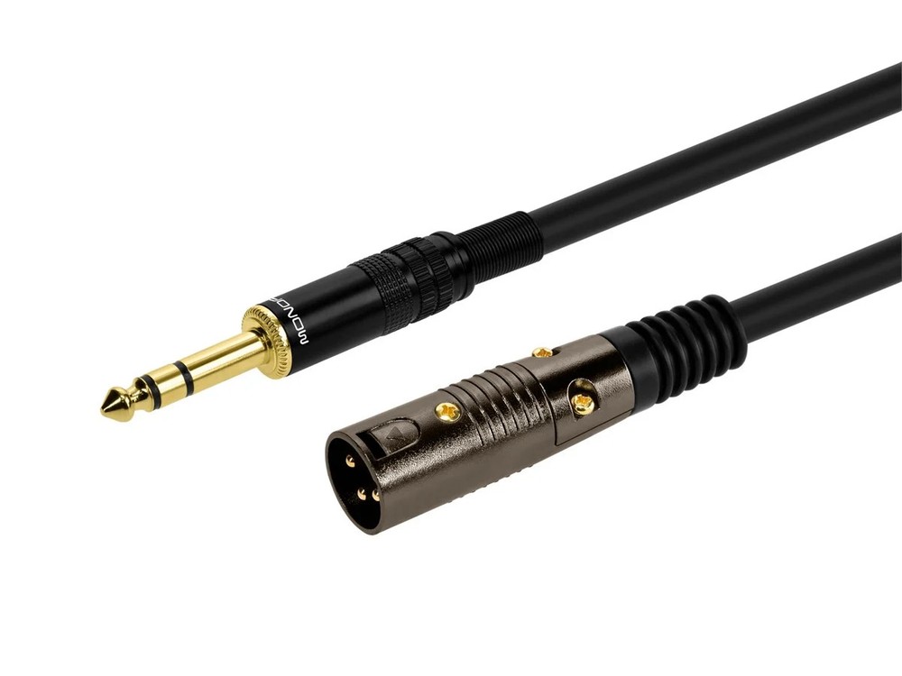 Monoprice XLR Male to 1/4in TRS Male Cable – 35 Feet | 16AWG, Gold Plated