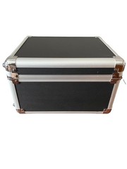 PREZA Black Aluminum Graded Sports Card Case with Foam Dividers and Carry Handle