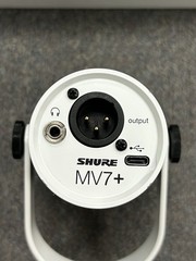 Shure MV7+ Dynamic Podcast Microphone USB-C XLR – White