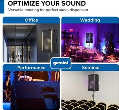 Gemini GD-L215PRO Bluetooth PA Speaker 1300W LED Lights 15″ Woofer