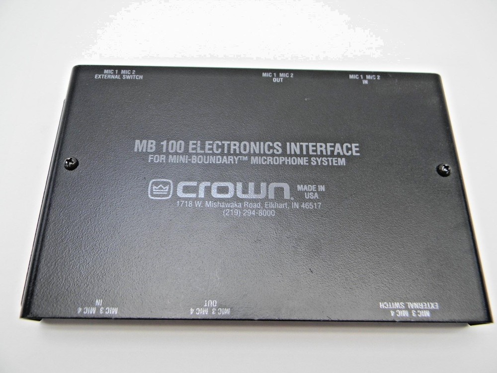 Crown MB 100 Electronics Microphone Interface
