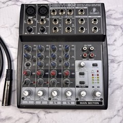Behringer Xenyx 802 Premium 8-Input 2-Bus Mixer Console w/ Cord