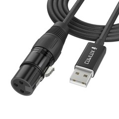 USB A to XLR Microphone Cable, USB to XLR Female MIC Cord for Laptop, Compute…