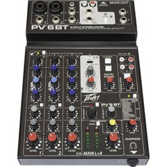 Peavey PV6 BT Pro Audio DJ Bluetooth 6 Channel Slim Mixer & PVi 100 Microphone