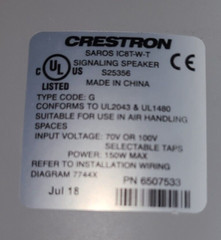 Crestron Saros IC8T-W-T 8″ 2-Way In-Ceiling Speaker White Textured 6507533