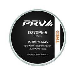 4x PRV Audio D270Ph-S 1″ Exit Screw-on Phenolic Compression Driver 8Ohm 150W Max