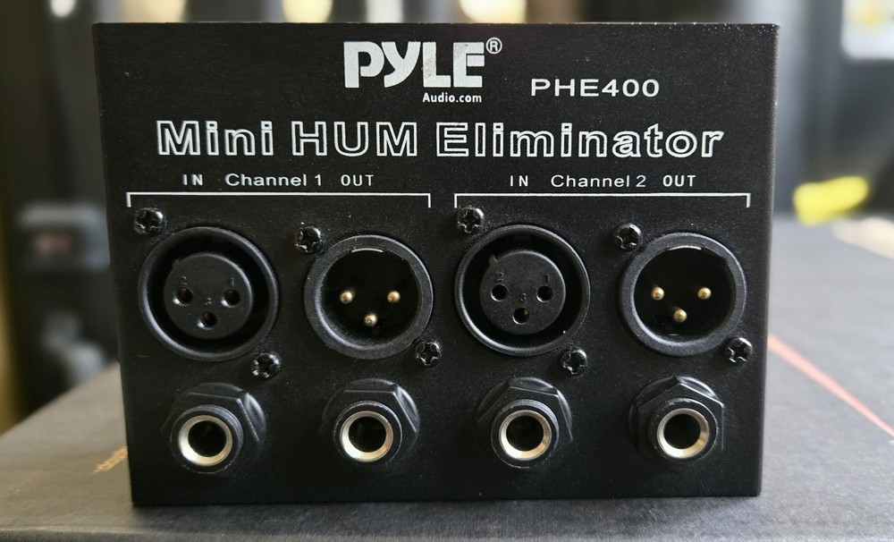 Pyle PHE400 2-Channel Hum Eliminator Dual Channel Analog XLR 1/4″ 20Hz-20kHz