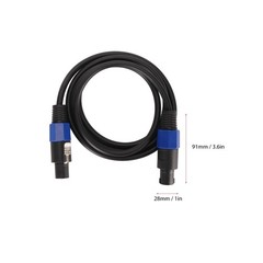 Male to Male Speaker Connection Cables|2 X 2.5|Lock StageSpeaker|3 Ft|2 Pk|LVLND