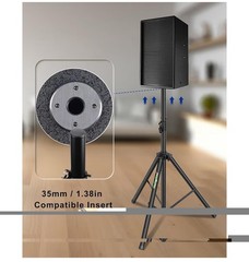 2 Universal Tripod Speaker Stands Metal Heavy Duty Up To 71”